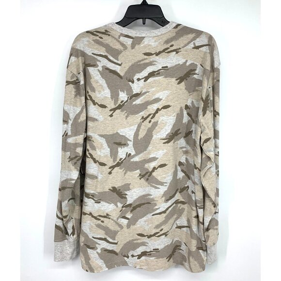 Old Navy Shirt Unisex Size Large Vintage Desert Camo Long Sleeve Gray Brown NWT - Picture 6 of 10